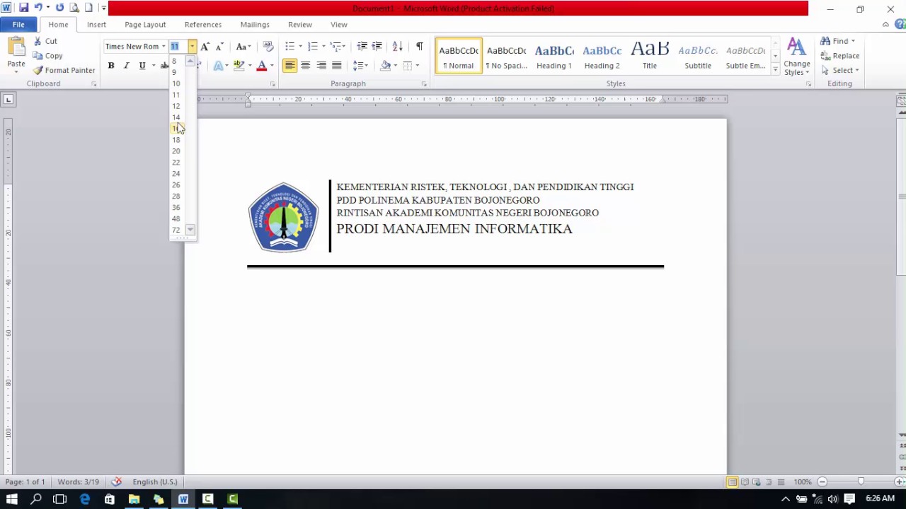 Cara Membuat Surat di Word
