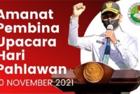 Amanat Pembina Upacara Hari Pahlawan