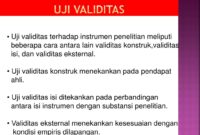 Uji Validitas Menurut Para Ahli