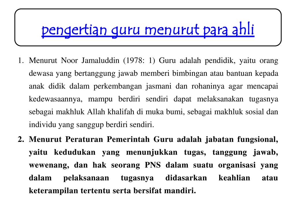 Pengertian Peran Guru Menurut Para Ahli